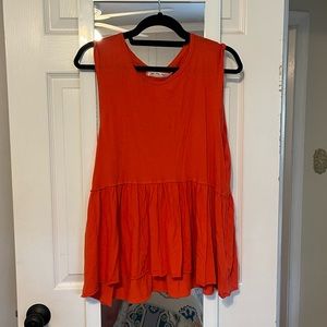 We the free by free people loose orange tank - never worn!
